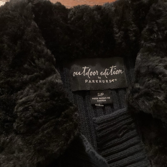 outdoor edition by PARKHURST, cropped faux fur with a sweater vest,size S/P - Picture 2 of 10